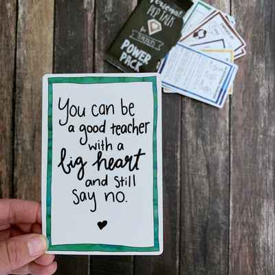 self care reminder card from the personal pep talk for teachers strategy card expansion pack