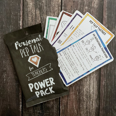 expansion pack for the personal pep talk for teachers strategy card deck