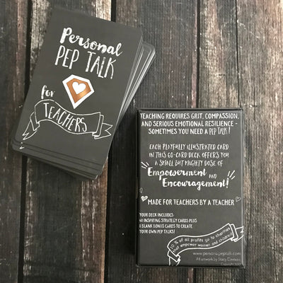 Personal Pep Talk for Teachers strategy card deck